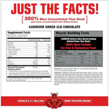 Detalle de la textura del polvo de MuscleMeds Carnivor Shred, fácil de mezclar y sin grumos