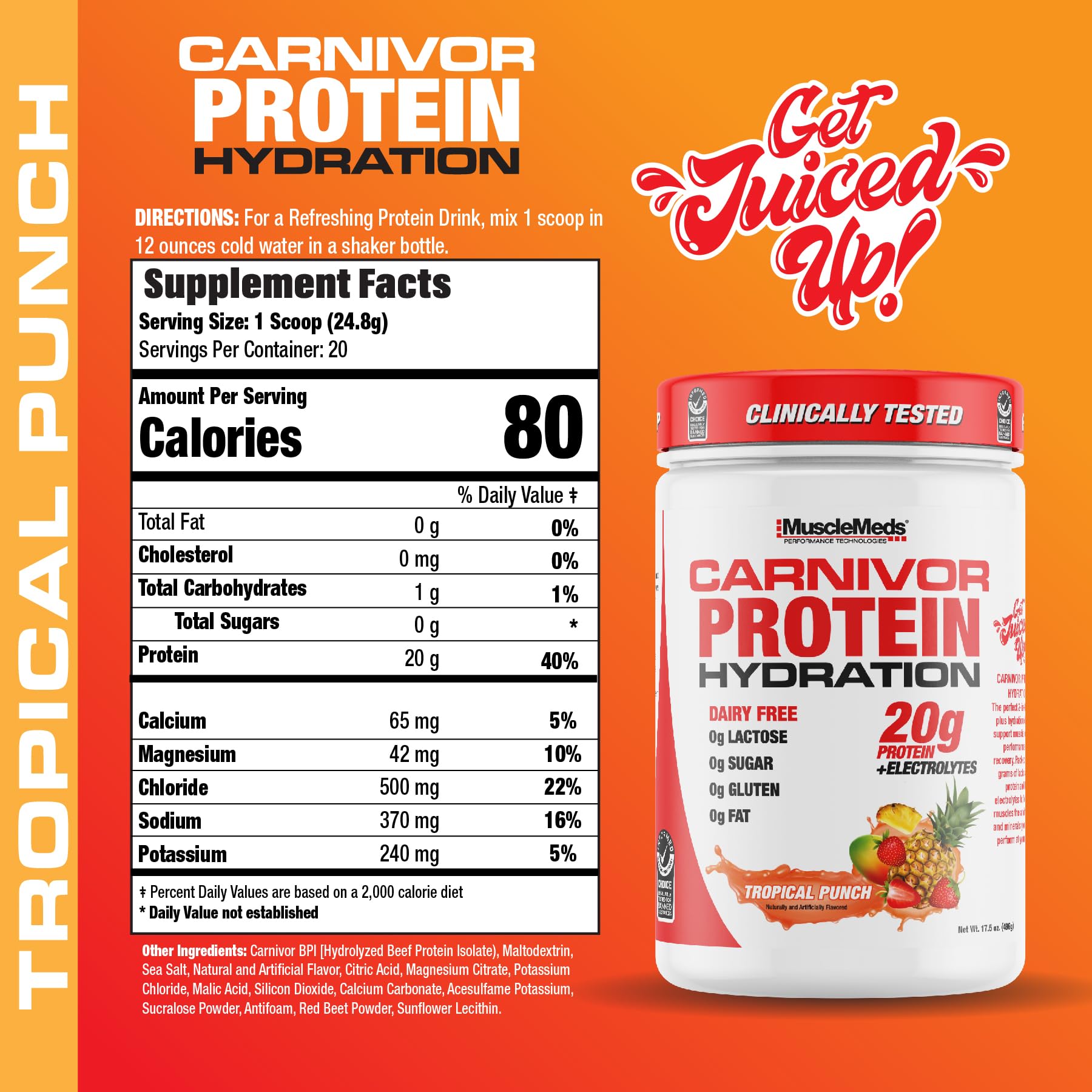 MuscleMeds Carnivor textura del polvo fino y solubilidad para mezcla rápida