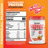 MuscleMeds Carnivor textura del polvo fino y solubilidad para mezcla rápida
