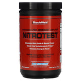 MuscleMeds Nitrotest vista frontal del envase con etiqueta clara y beneficio de potencia