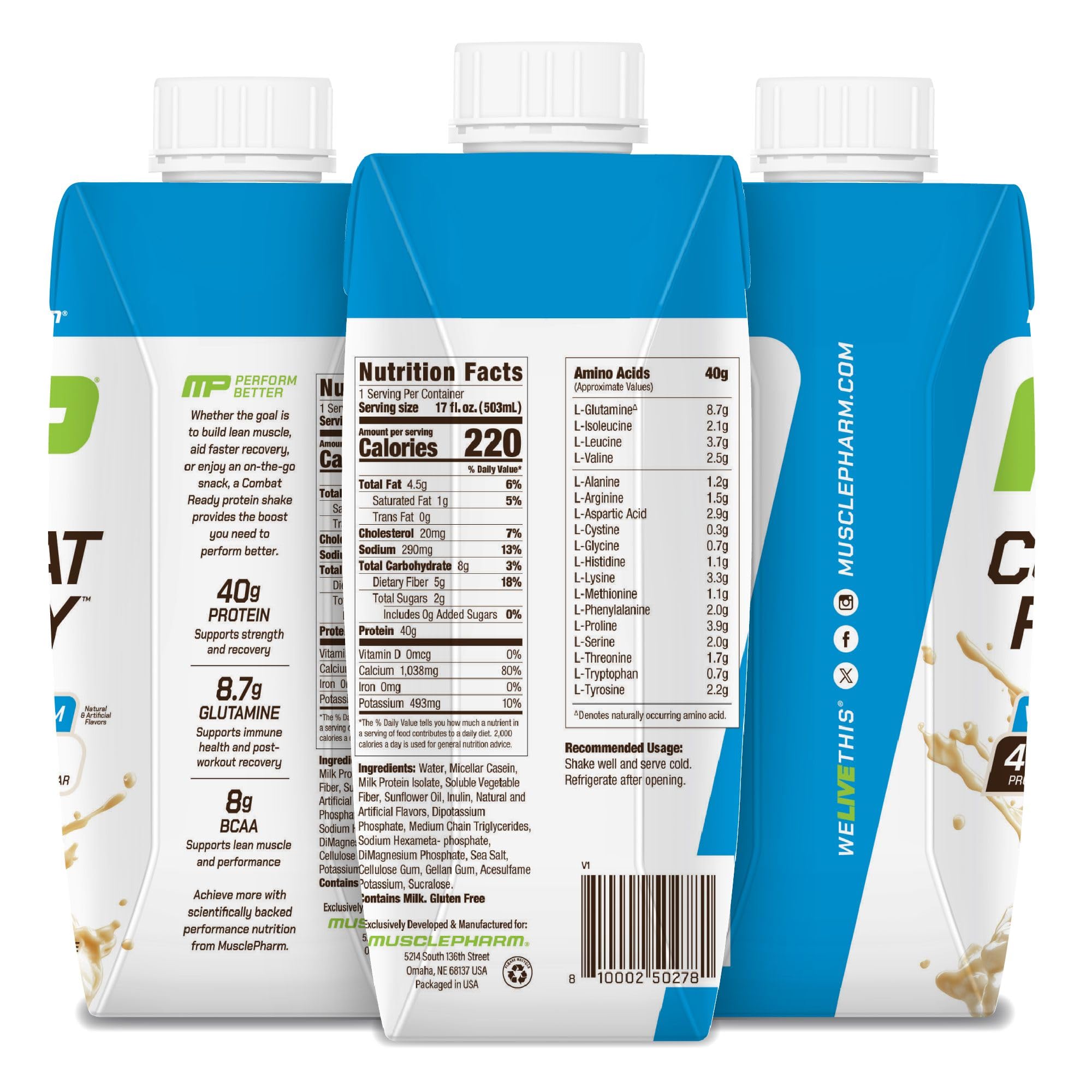 MusclePharm ambientación estilo de vida, conveniencia para día a día activo