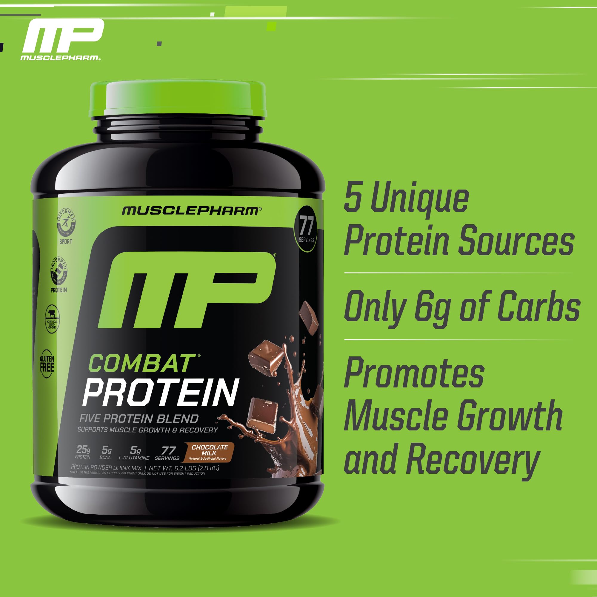MusclePharm batido en vaso listo para consumo y recuperación rápida