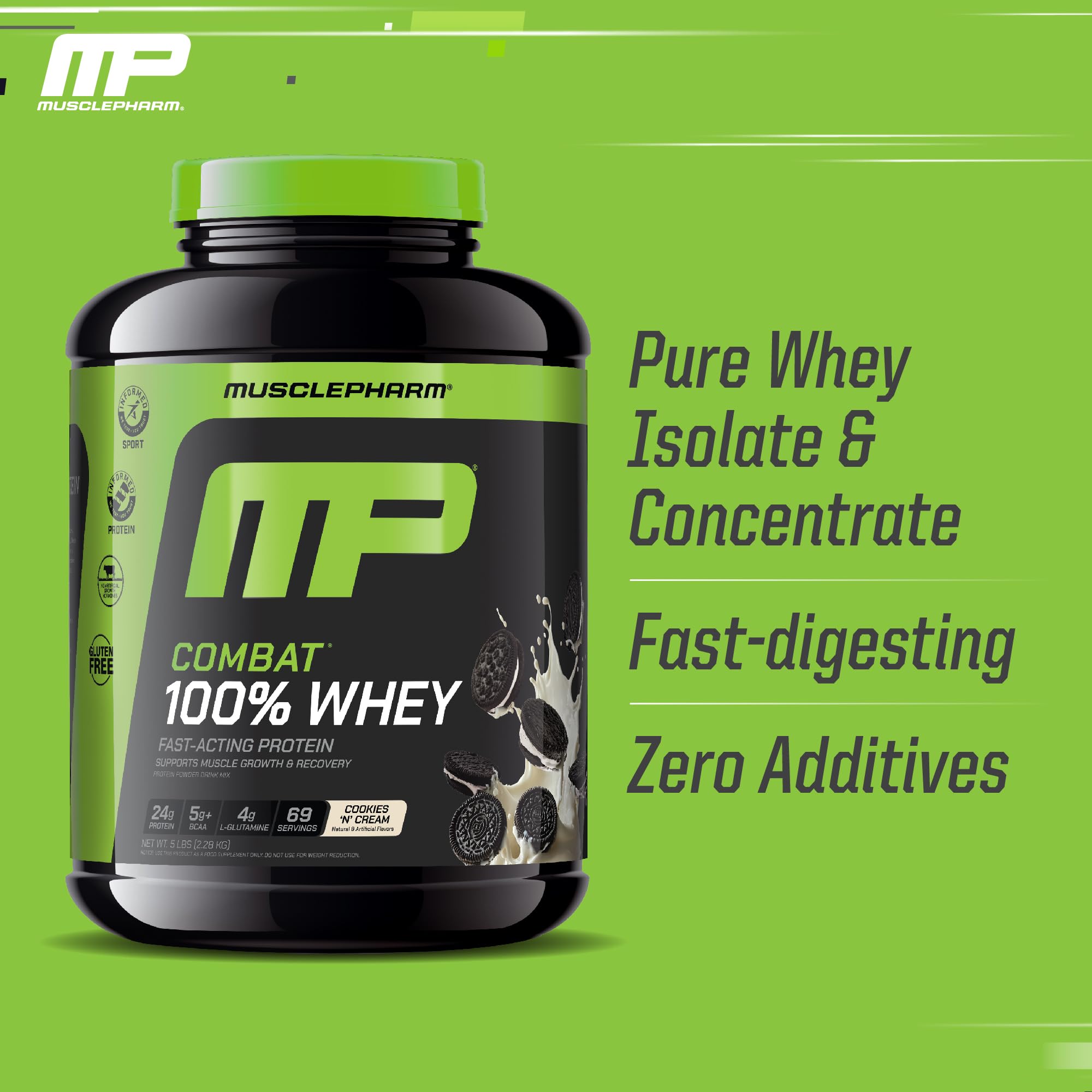 MusclePharm batido Cookies ‘N’ Cream listo para beber, sabor indulgente