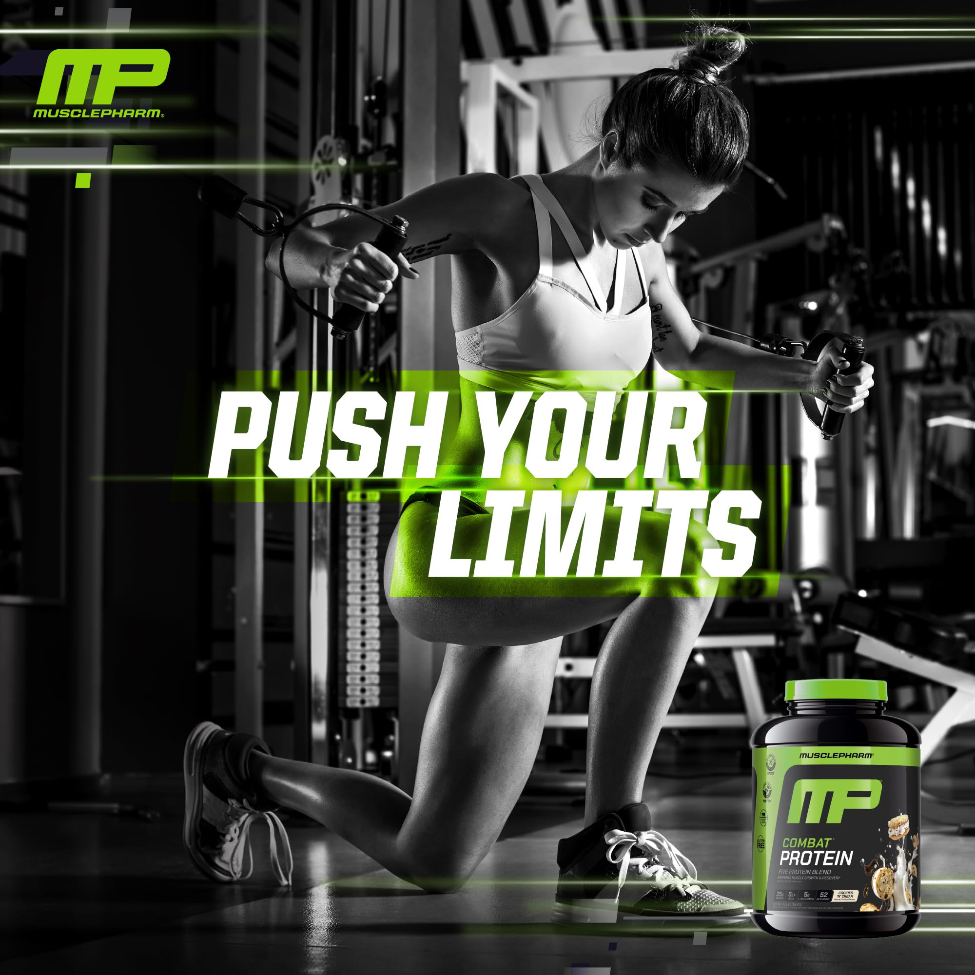 MusclePharm sello Informed-Choice visible, beneficio: confianza en pruebas antidopaje