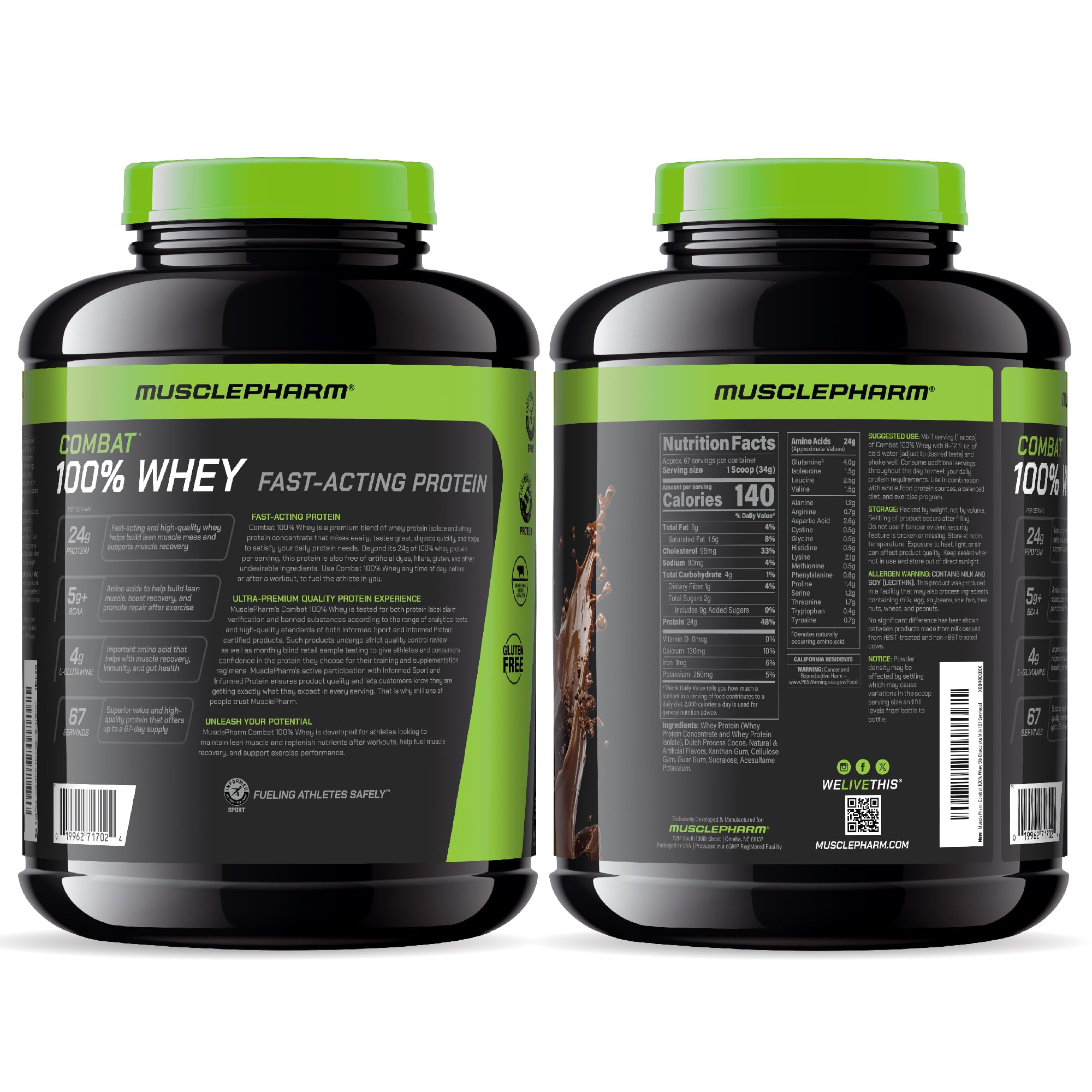 MusclePharm sello Informed-Choice/Informed-Protein certificando pruebas