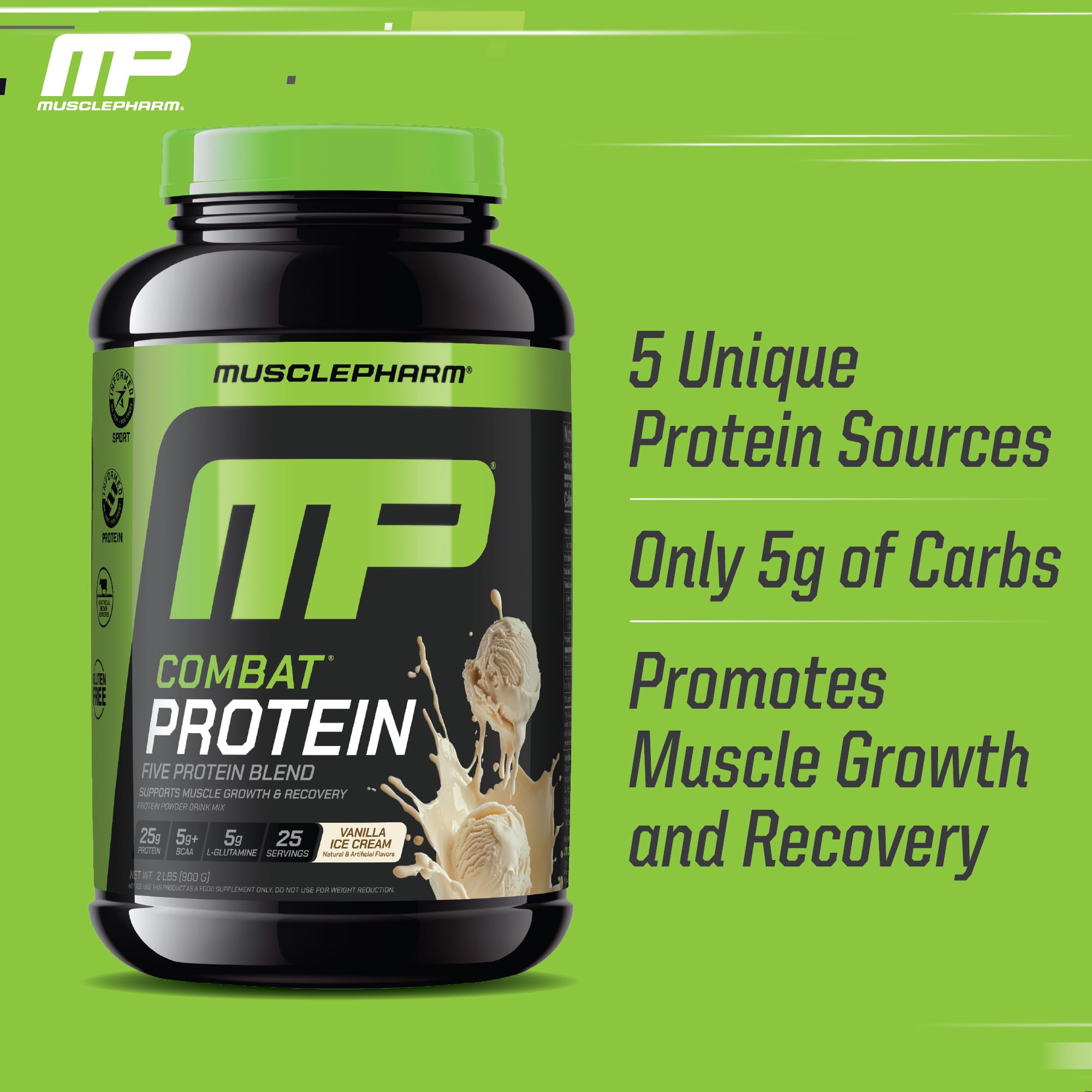 MusclePharm batido en vaso listo para consumir tras entrenar