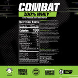 MusclePharm etiqueta nutricional en detalle mostrando 24 g de proteína por porción para toma informada