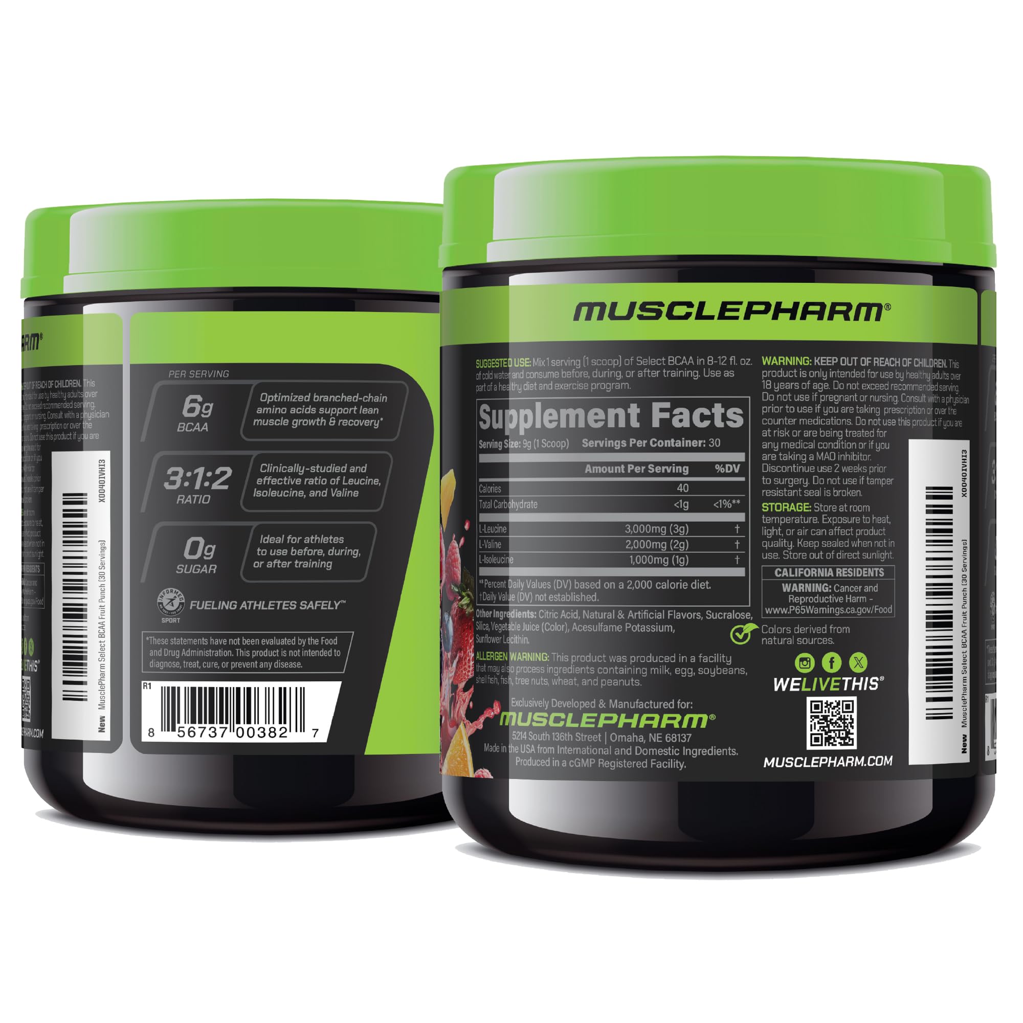 MusclePharm detalle de tapadera y scoop para dosis precisa