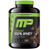 MusclePharm frente del envase que muestra el tamaño y sabor