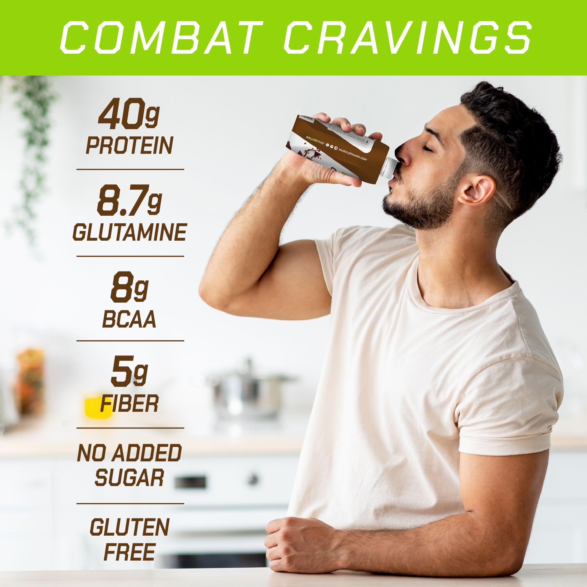 MusclePharm pack de 12 botellas listo para almacenamiento y consumo continuo