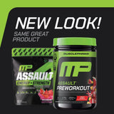 Close-up del polvo MusclePharm con textura fina para disolución rápida