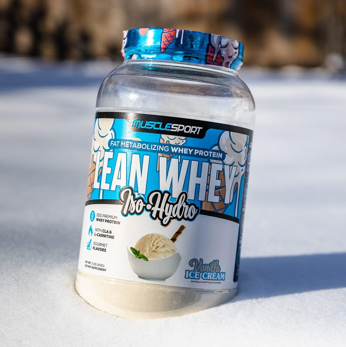 Musclesport batido preparado en vaso ideal para recuperación y sabor