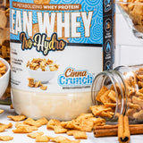 Musclesport detalle de trozos de cereal Cinna Crunch que aportan crujiente