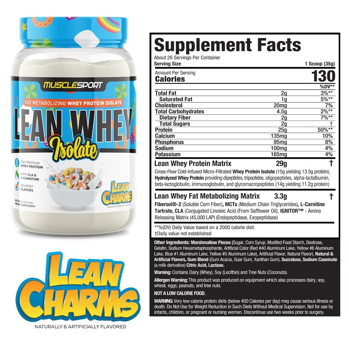 MuscleSport etiqueta con ingredientes y beneficios claros y transparentes