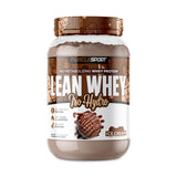 MuscleSport envase frontal Lean Whey Revolution mostrando sabor Chocolate Ice Cream y beneficio bajo en calorías