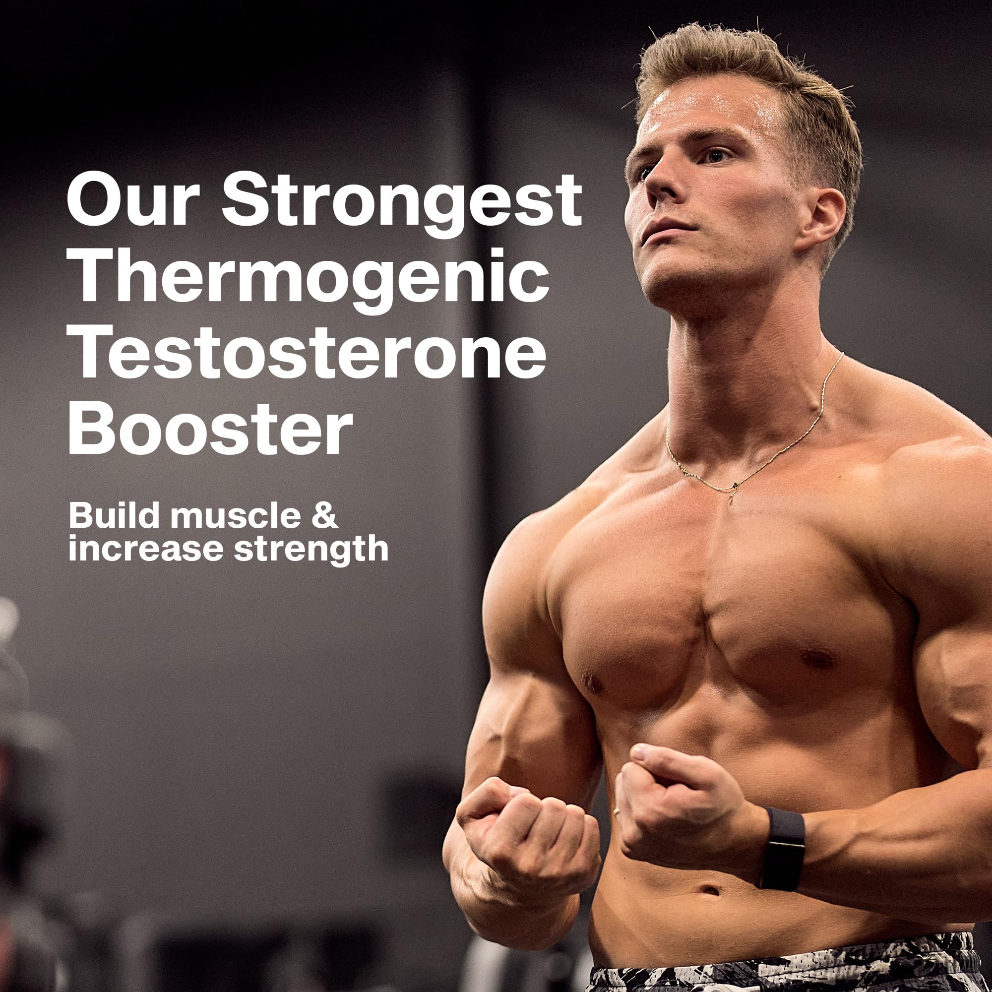 MuscleTech cápsulas AlphaTest primer plano que destaca textura y facilidad de ingesta