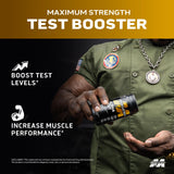 MuscleTech AlphaTest close-up de cápsulas que resalta pureza y dosificación clara