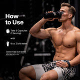 MuscleTech AlphaTest Thermo ingredientes en mesa - capsicum y fenogreco, beneficio origen natural