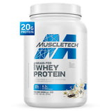 MuscleTech envase Deluxe Vanilla al frente mostrando diseño y beneficio de proteína limpia