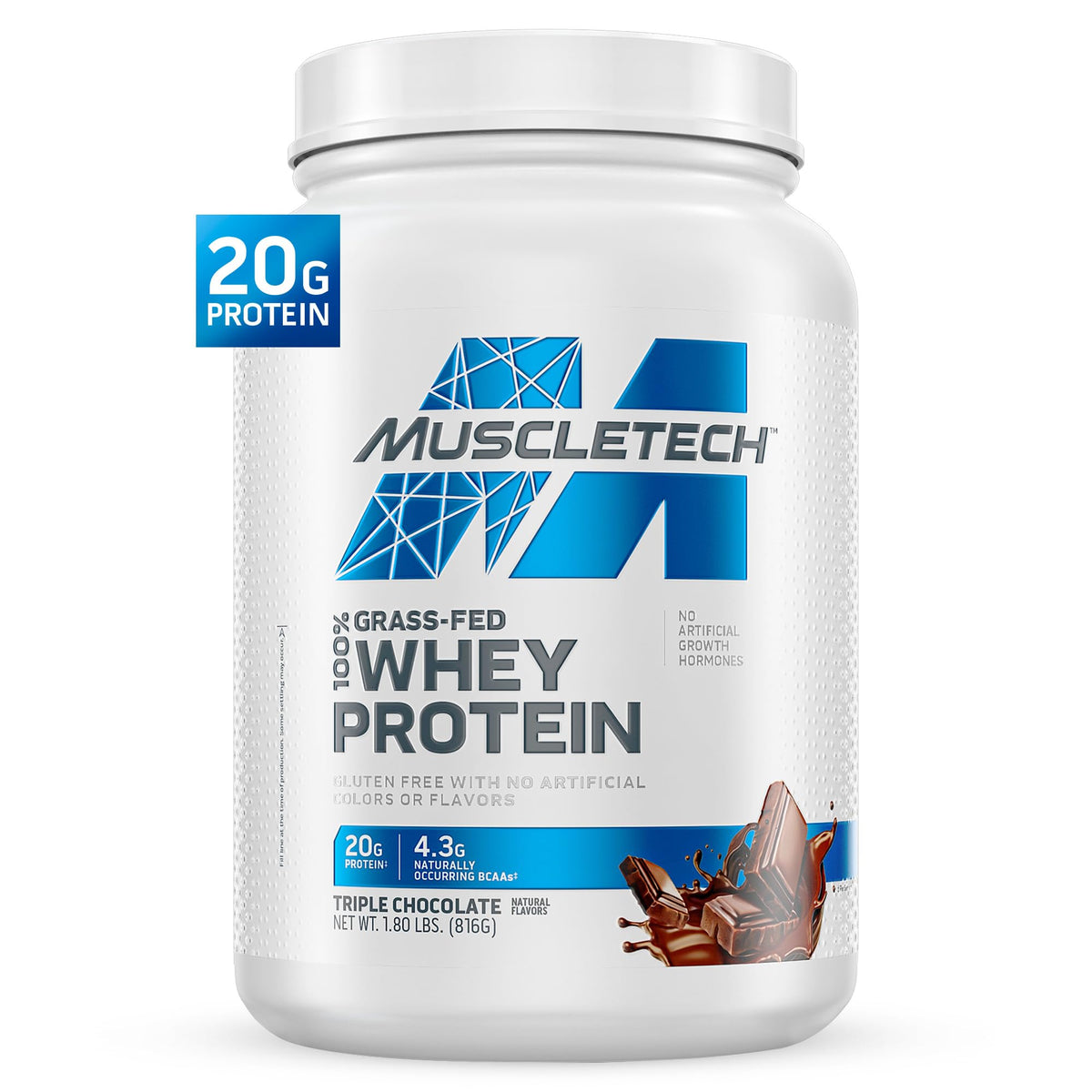 MuscleTech envase frontal mostrando etiqueta y beneficios visuales