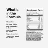 MuscleTech detalle de etiqueta nutricional para ver ingredientes y cantidad de proteína por porción