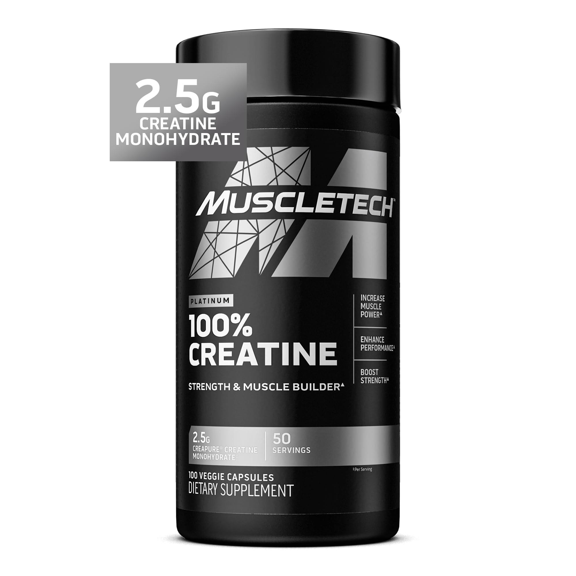 MuscleTech frasco frente mostrando diseño y facilidad de transporte