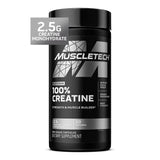 MuscleTech frasco frente mostrando diseño y facilidad de transporte