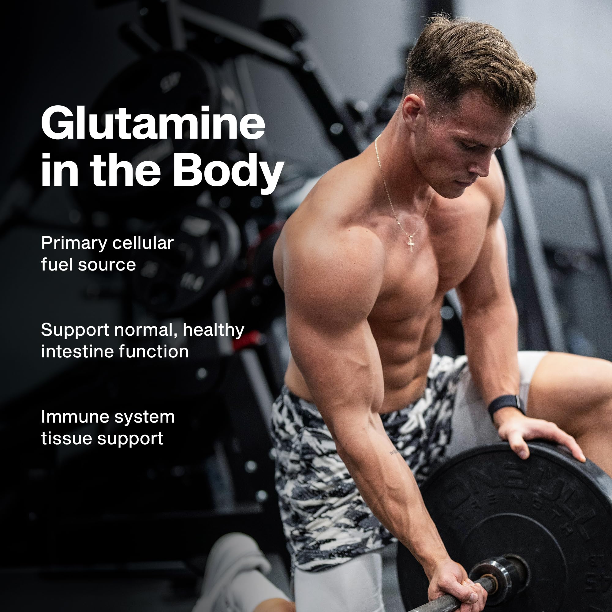 MuscleTech glutamina mezclada en batido demostrando compatibilidad con proteínas