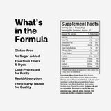 MuscleTech etiqueta nutricional destacando 24g proteína por porción