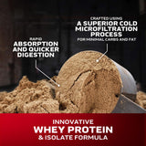 MuscleTech vista en primer plano de textura del polvo fina para mezcla rápida y consistencia cremosa