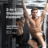 MuscleTech textura del polvo chocolate, mezcla fina que facilita disolución rápida