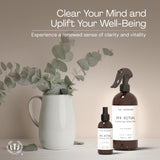 Muse Apothecary spray usado en ducha mostrando aplicación rápida y eficaz