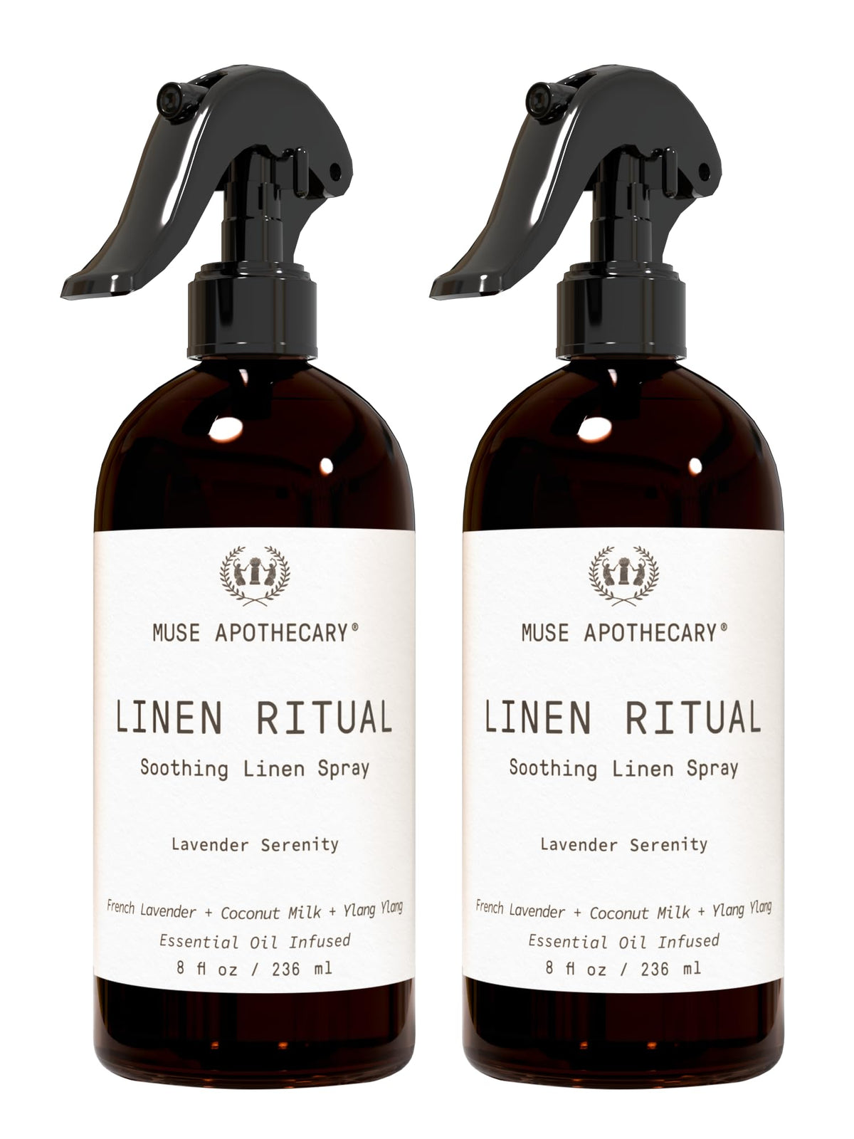 Muse Apothecary botella frontal mostrando diseño y frescura