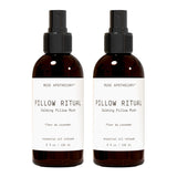 Muse Apothecary frente del pack de 2 botellas mostrando etiqueta Fleur du Lavender y beneficio relajante