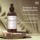 Muse Apothecary rociado en almohada demostrando frescura y confort en tela