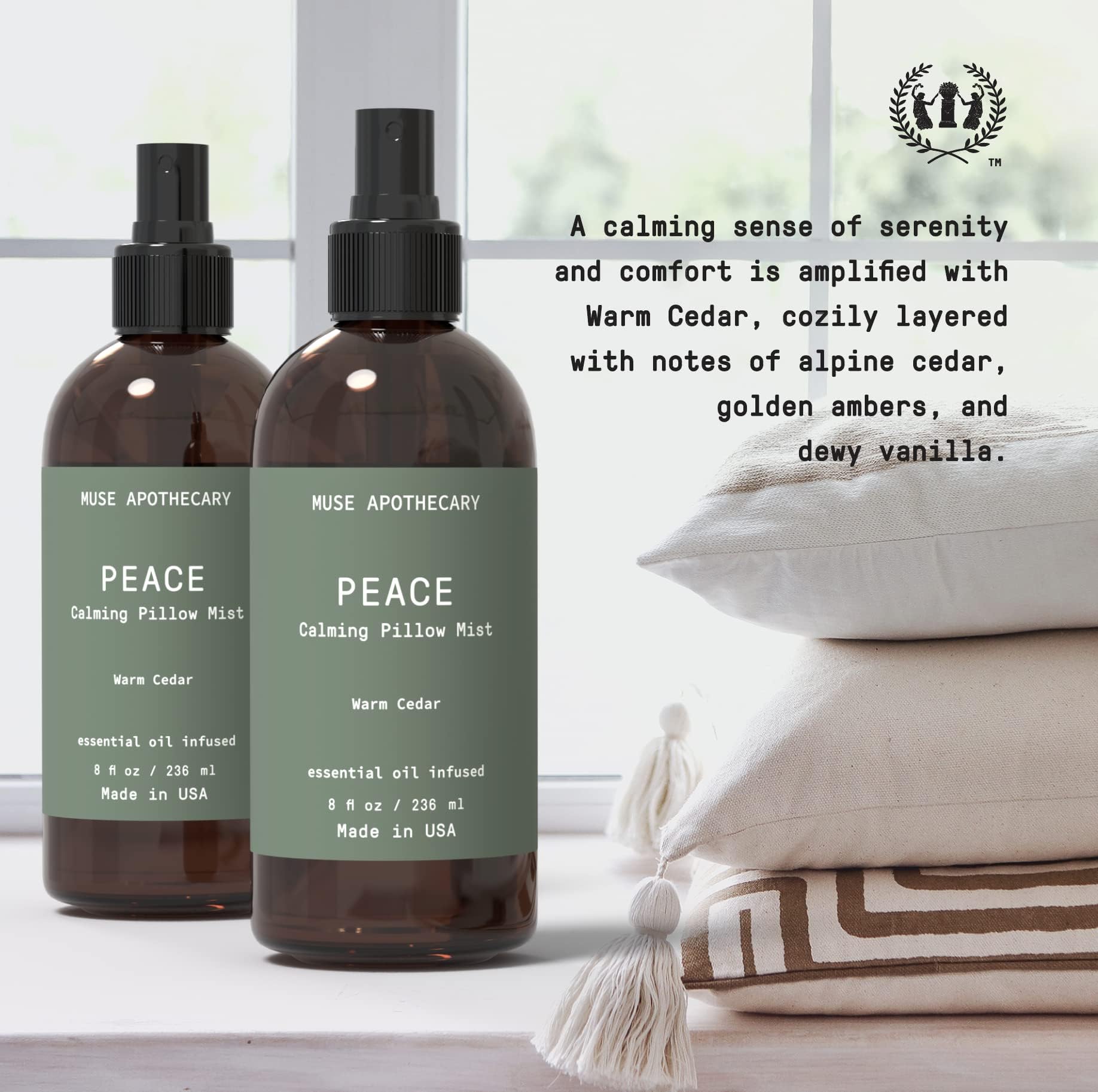 Muse Apothecary frasco en armario para mantener ropa con aroma duradero