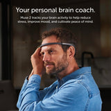 MUSE primer plano de sensores EEG que garantiza lectura precisa y contacto fiable