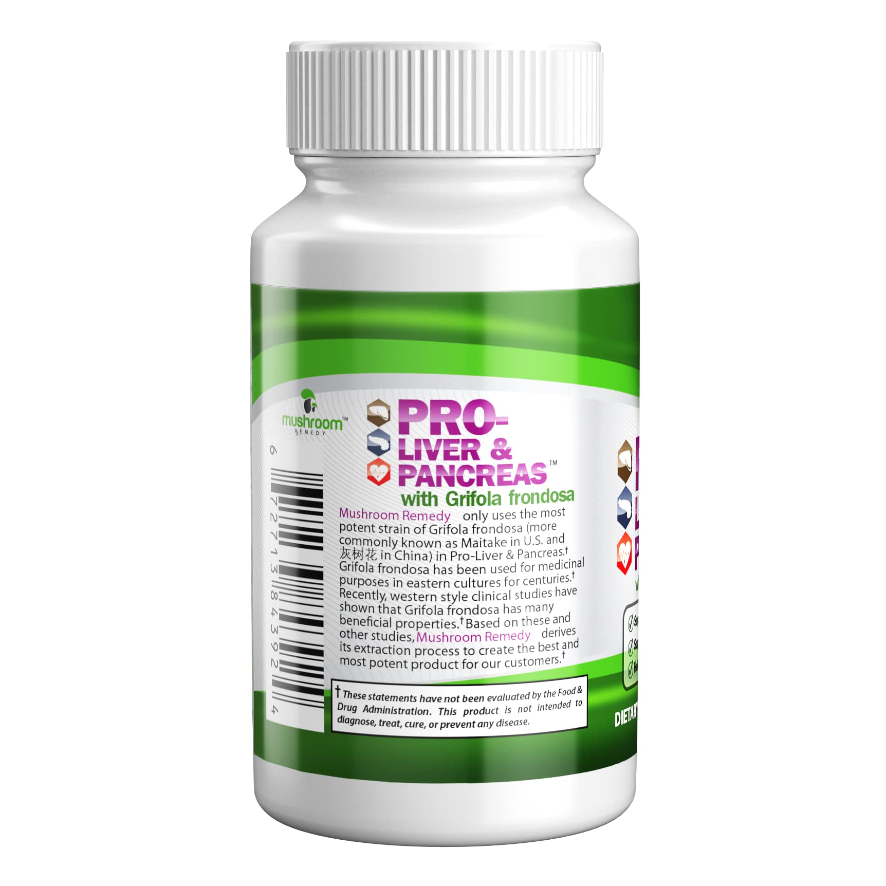 Mushroom Remedy tableta en primer plano mostrando textura y pureza