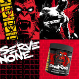 Mutant CREAKONG envase junto a manos para comparar tamaño real