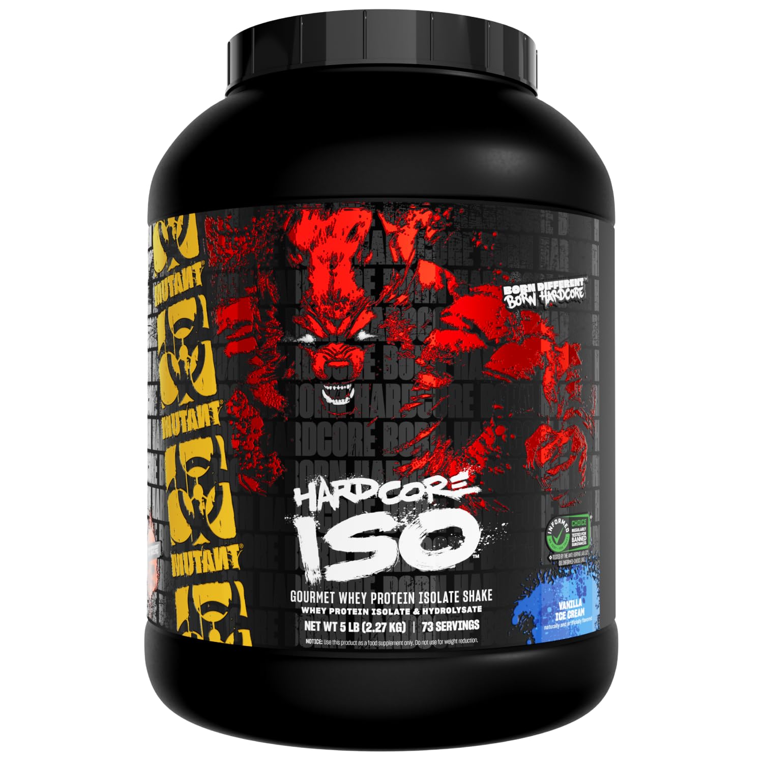 Mutant envase frontal 5 lb mostrando diseño y beneficio de absorción rápida