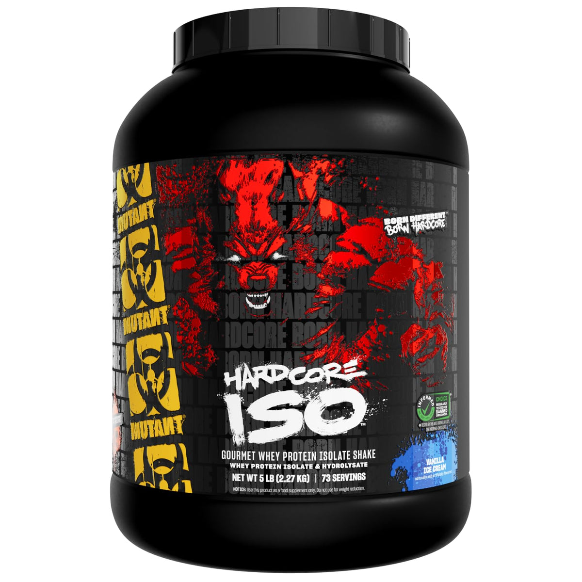 Mutant envase frontal 5 lb mostrando diseño y beneficio de absorción rápida