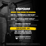 Mutant Madness bebida mezclada en vaso, marca mostrando facilidad de preparación