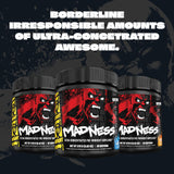 Detalle de etiqueta Mutant Madness con lista de ingredientes clave