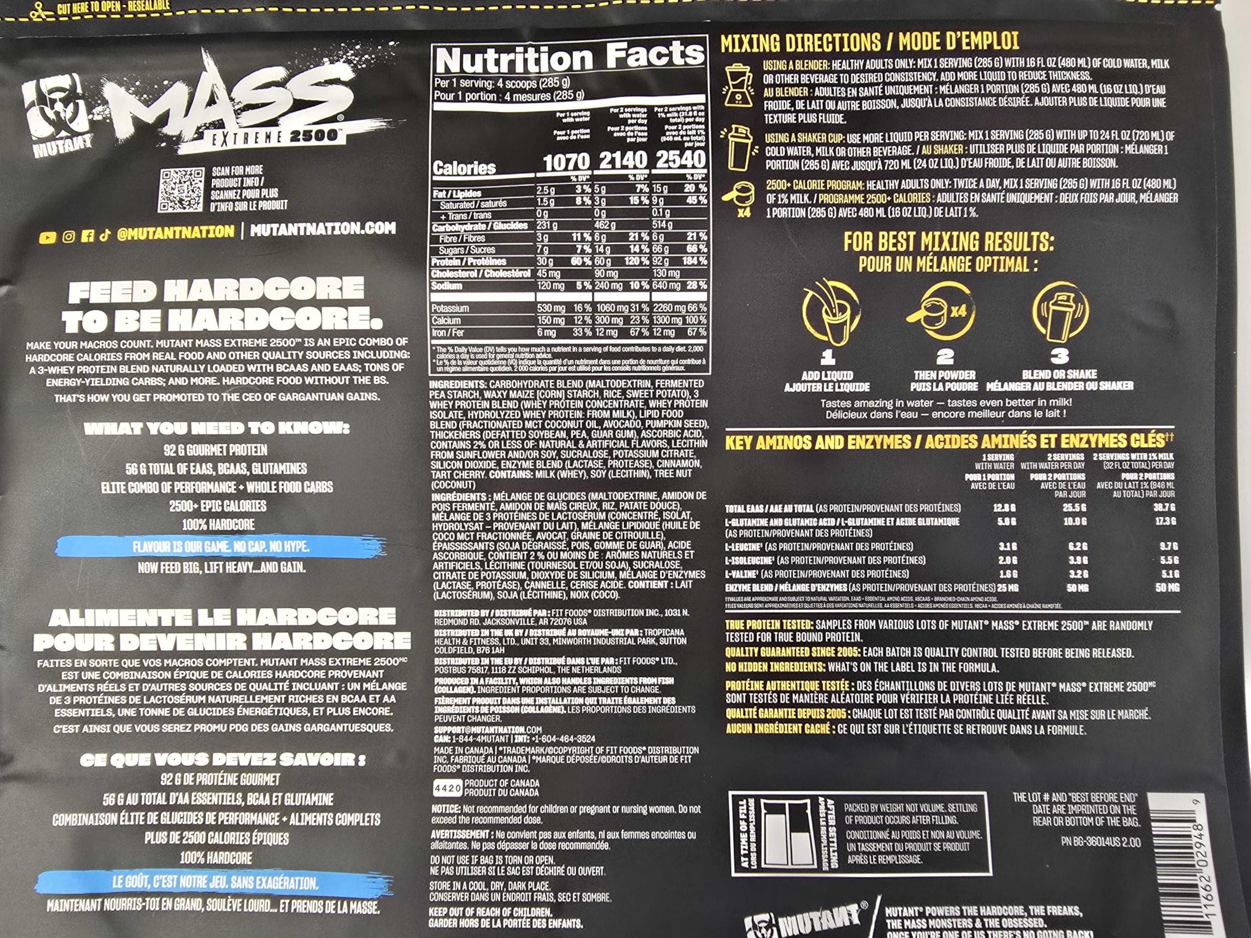 Escena en gimnasio con Mutant Mass apoyando fase de volumen y energía