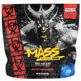Mutant Mass Extreme Gainer frasco frontal mostrando la marca y beneficios