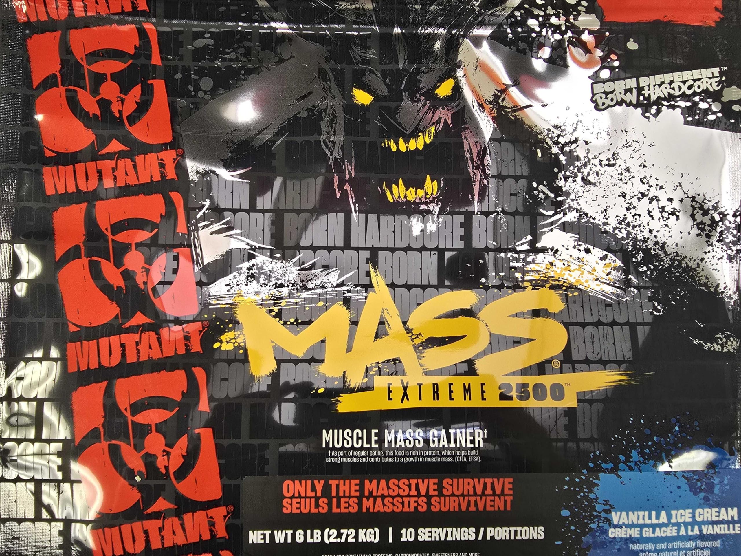 Presentación sabor Vainilla Ice Cream Mutant Mass con vaso cremoso