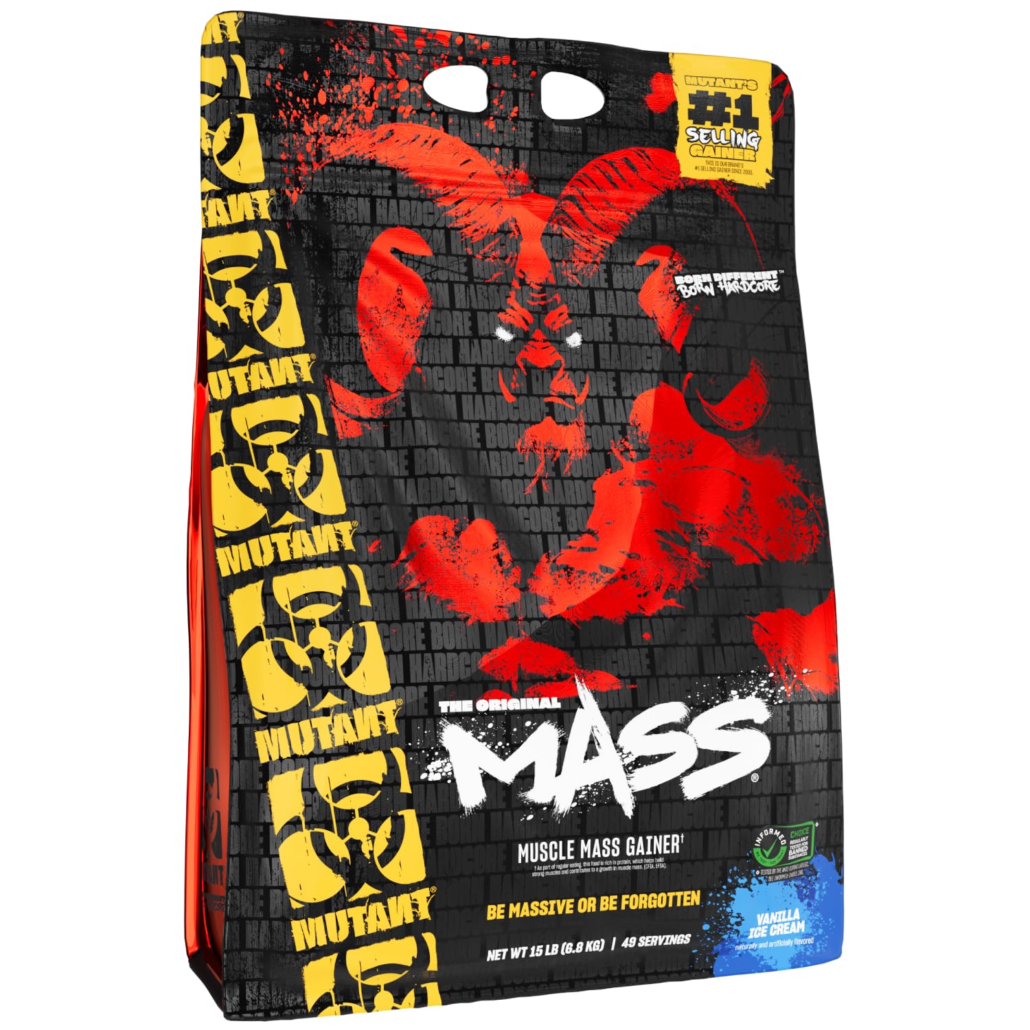 Mutant frasco frente del empaque mostrando diseño y tamaño