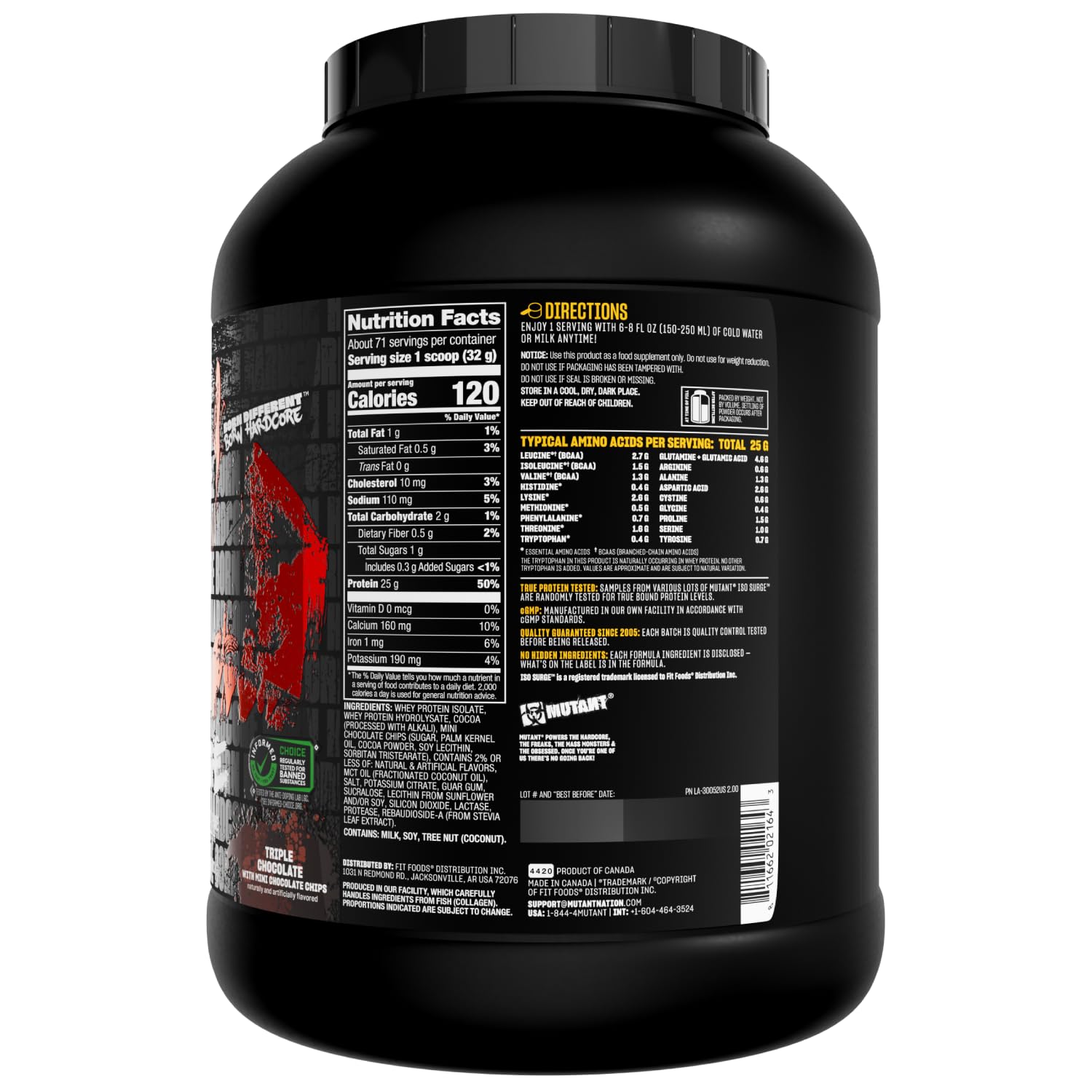 Mutant vista lateral del envase 5 lb, almacenamiento práctico