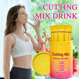 MuuDew polvo rosa detallado para disolver, demuestra textura soluble