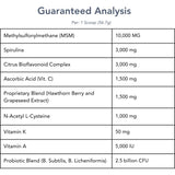 MVP etiqueta cercana con información de ingredientes y uso